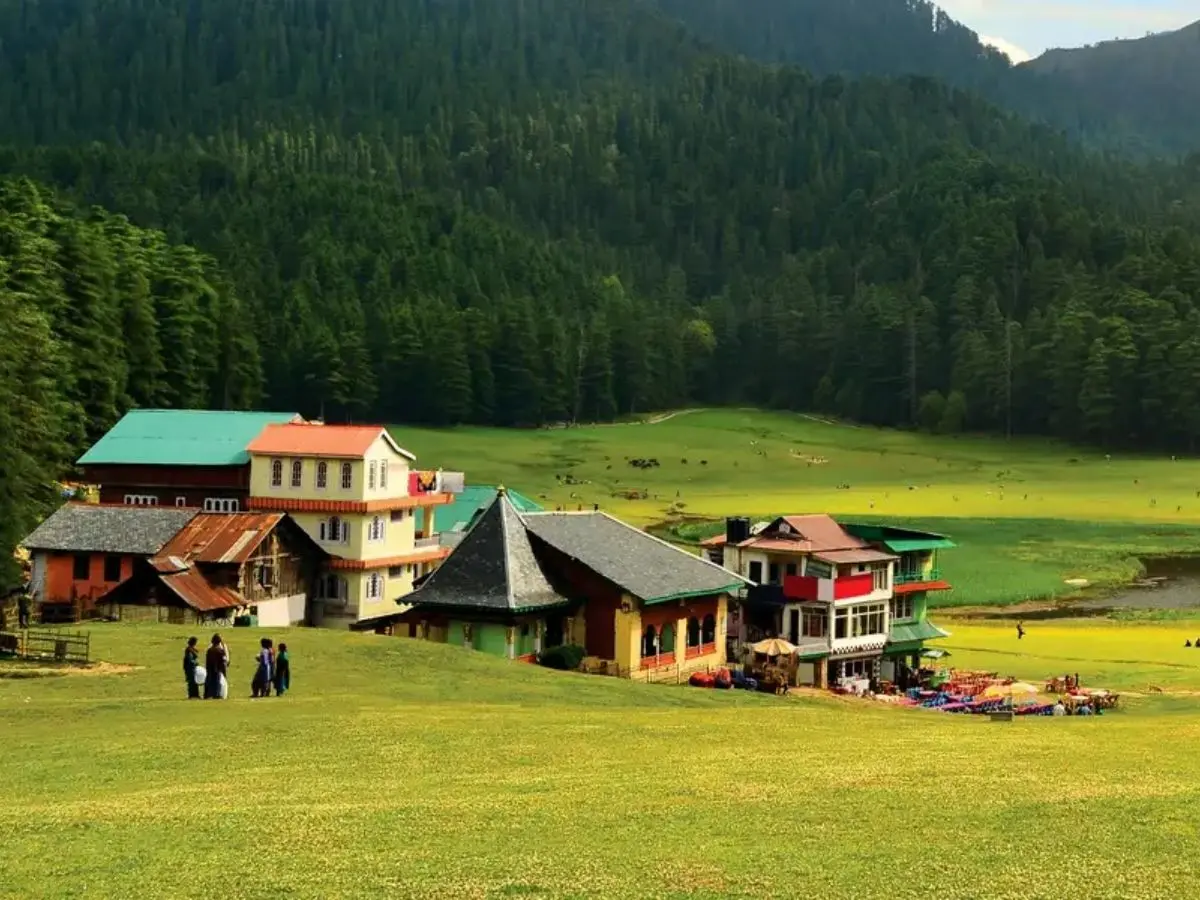 Khajjiar meadow and deodar landscape